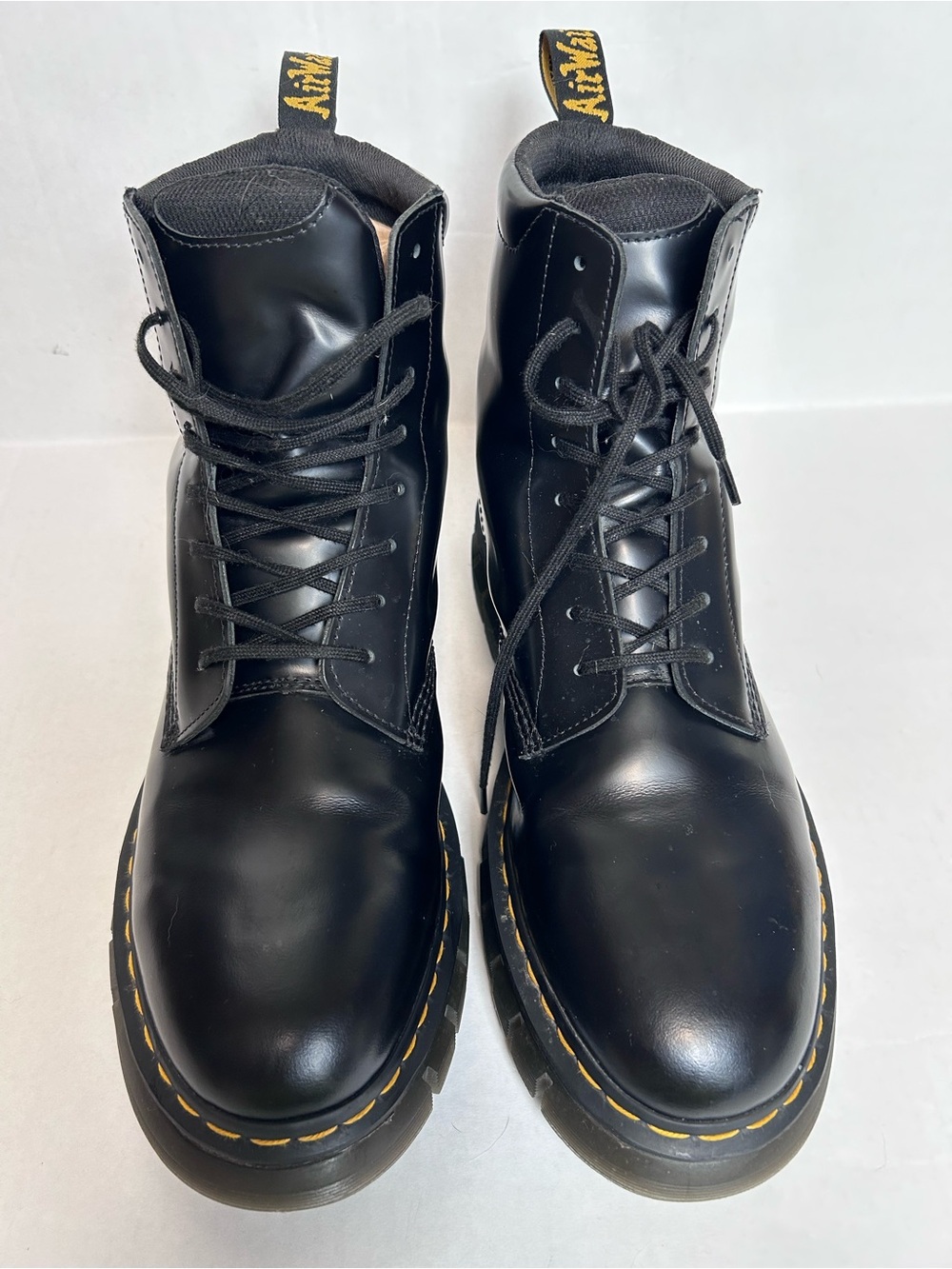 Dr. Martens Rikard 81 Smooth Black Leather Boots Men’s size 13 - Picture 2 of 11